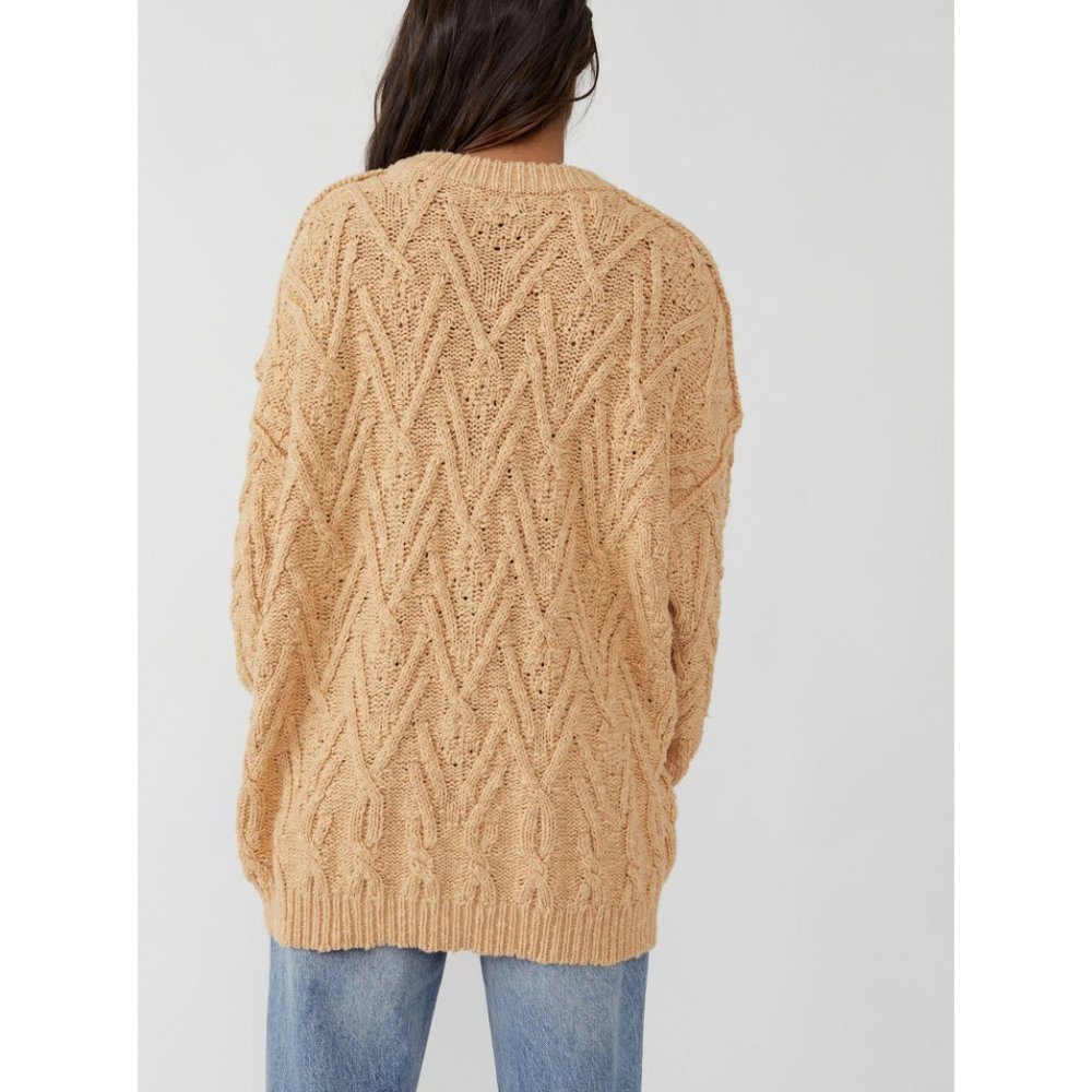 FREE PEOPLE Isla Cable Tunic / Camel - Picture 3 of 6